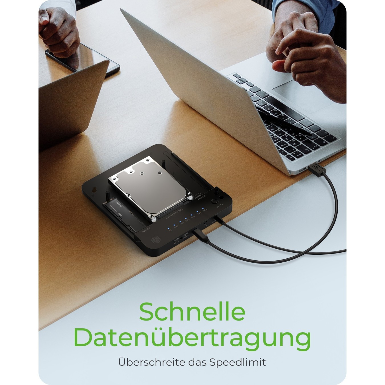 ICY BOX Docking Station 6.4cm (2.5) & SATA & M.2 NVMe - USB 3.2 — Buy in Cyprus with Fast Delivery