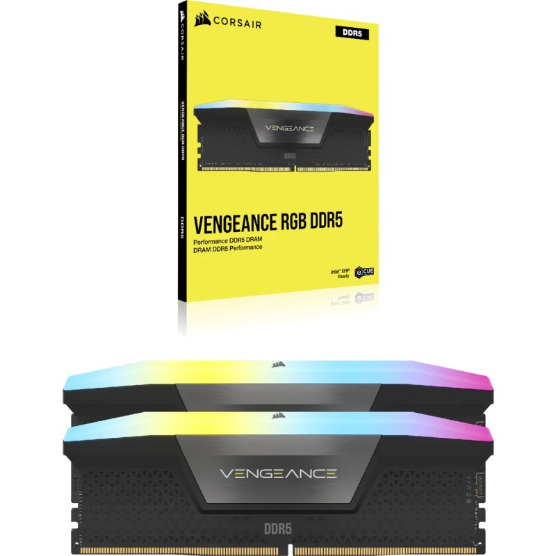 Buy CORSAIR Vengeance RGB - CMH64GX5M2B6000Z40 - Black, 64GB (2x32GB), DDR5-6000... in Cyprus, Nicosia, Limassol, Larnaka, Pafos