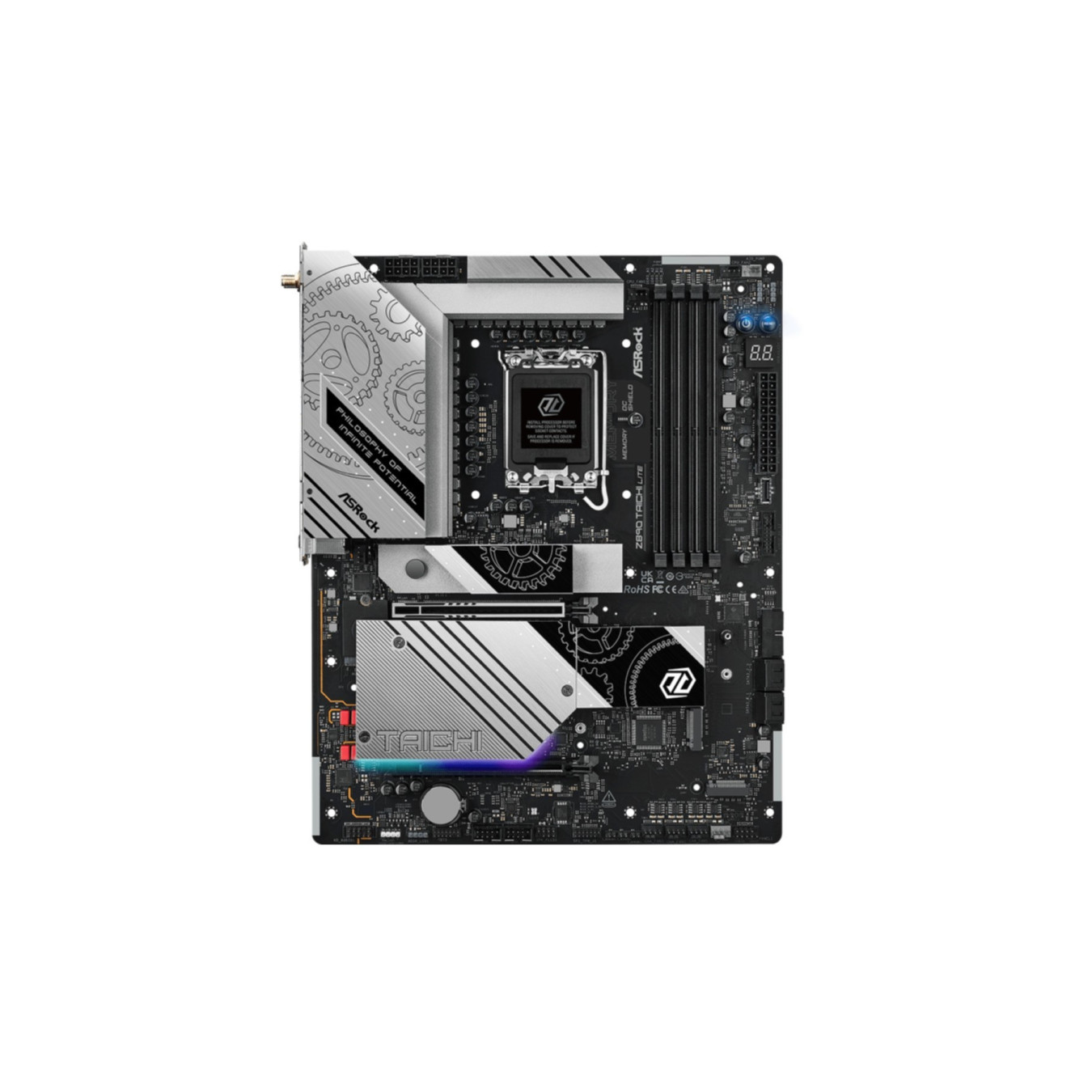ASRock Z890 Taichi Lite - LGA1851 ATX Motherboard - DDR5 256GB, up to 9600MHz, Wi‑Fi 7, Dual 2.5/5GbE, Thunderbolt x2