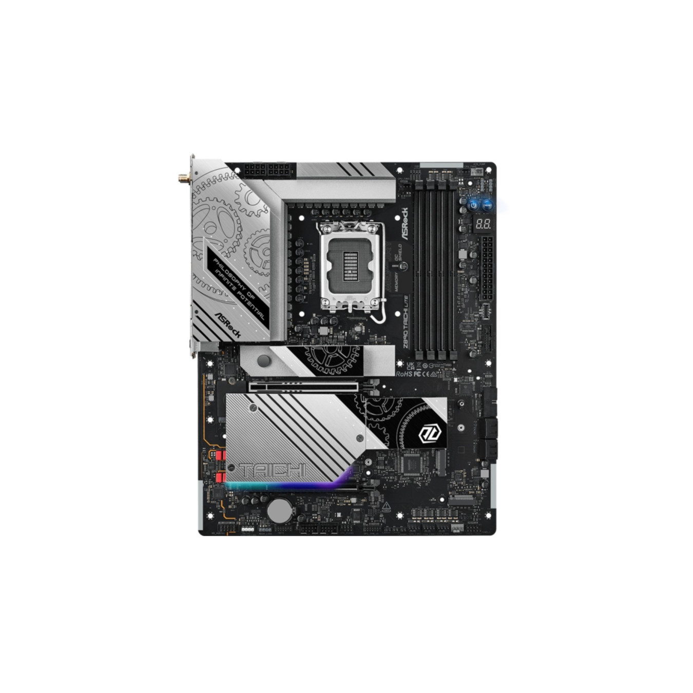 ASRock Z890 Taichi Lite - LGA1851 ATX Motherboard - DDR5 256GB, up to 9600MHz, Wi‑Fi 7, Dual 2.5/5GbE, Thunderbolt x2