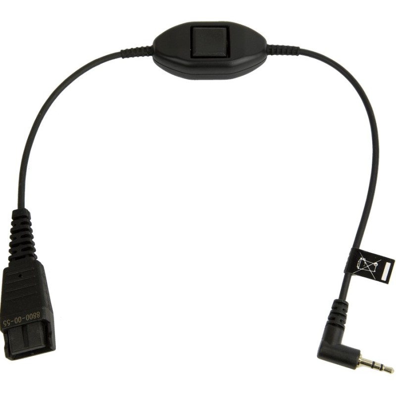 Buy Jabra QD to 2.5mm Jack Cable - Smooth Finish - 0.3m in Cyprus, Nicosia, Limassol, Larnaka, Pafos
