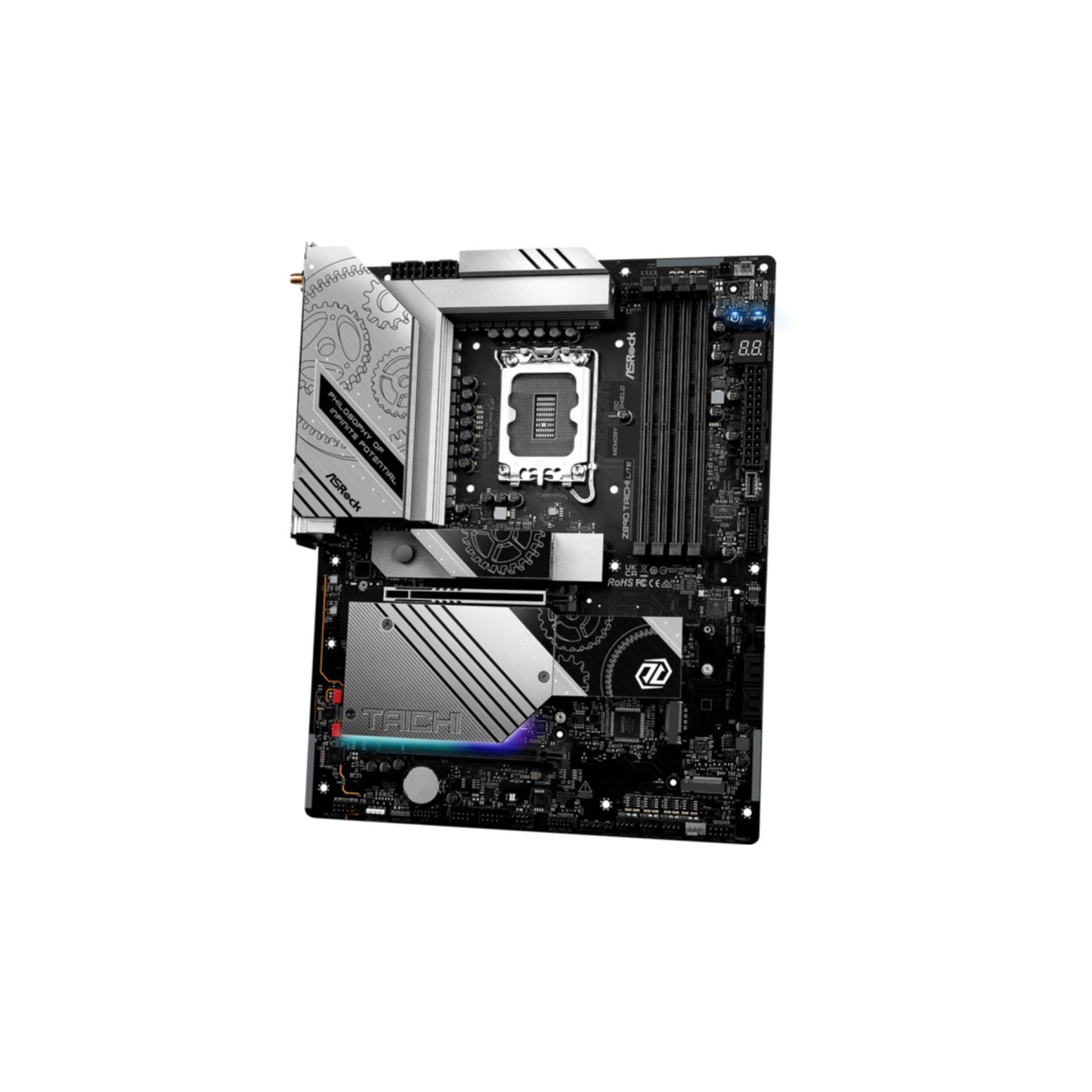 ASRock Z890 Taichi Lite - LGA1851 ATX Motherboard - DDR5 256GB, up to 9600MHz, Wi‑Fi 7, Dual 2.5/5GbE, Thunderbolt x2