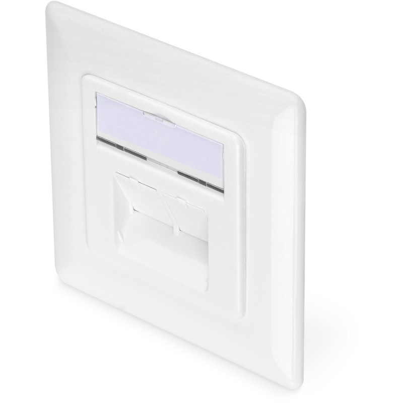 Buy DIGITUS Cat6A Shielded Flush-Mounted Wall Socket 2 x RJ-45 White in Cyprus, Nicosia, Limassol, Larnaka, Pafos