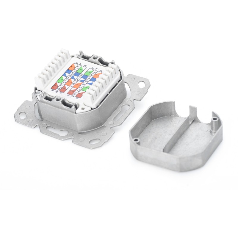 Buy DIGITUS Cat6A Shielded Flush-Mounted Wall Socket 2 x RJ-45 White in Cyprus, Nicosia, Limassol, Larnaka, Pafos