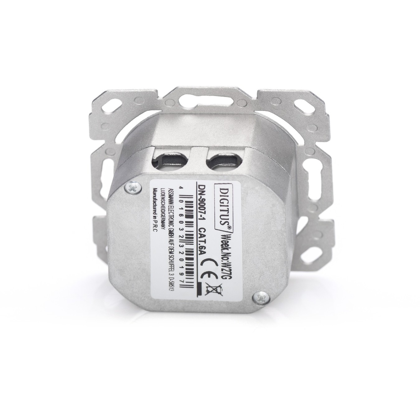 DIGITUS Cat6A Shielded Flush-Mounted Wall Socket 2 x RJ-45 White — Buy in Cyprus with Fast Delivery