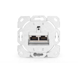 Buy DIGITUS Cat6A Shielded Flush-Mounted Wall Socket 2 x RJ-45 White in Cyprus, Nicosia, Limassol, Larnaka, Pafos