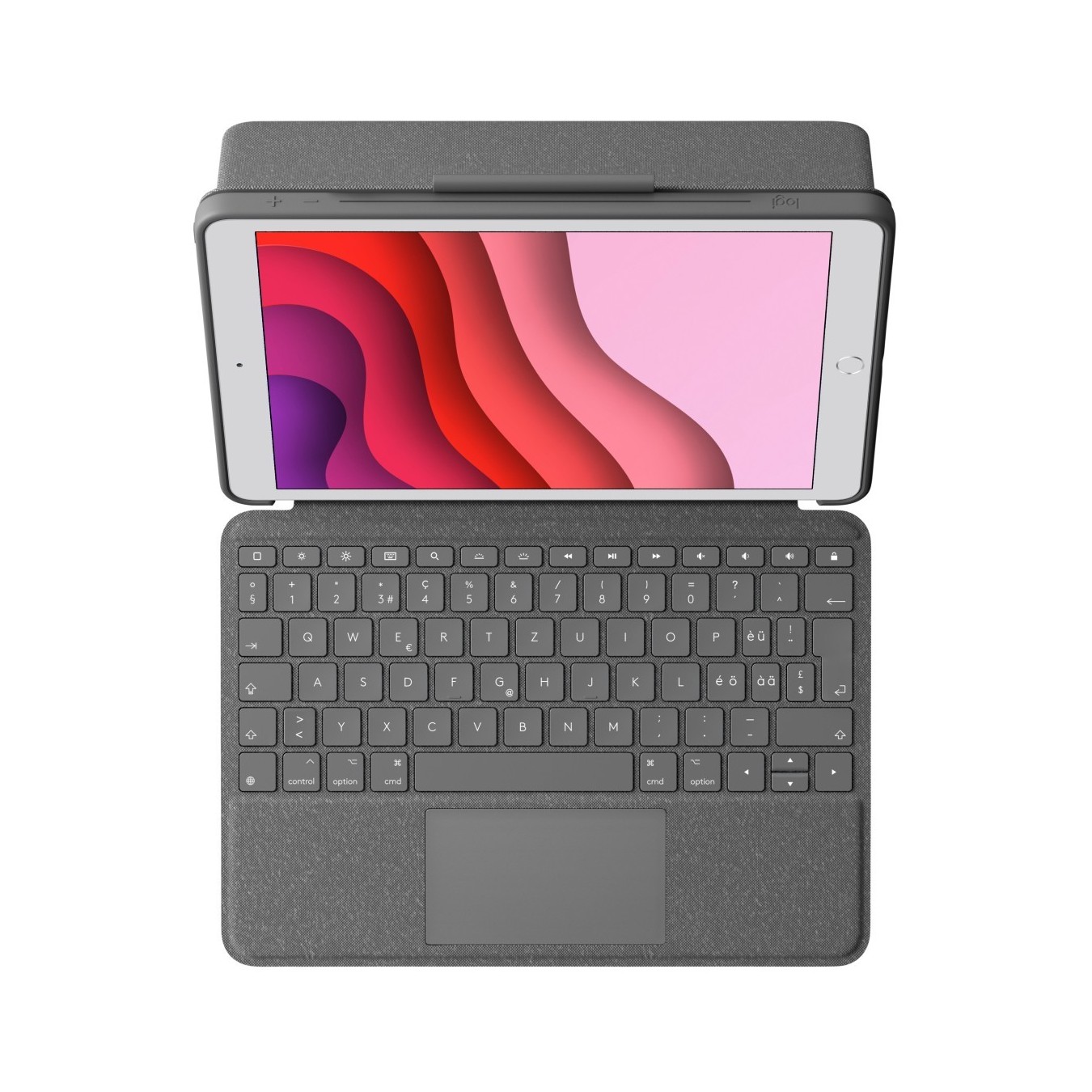 Logitech Combo Touch - iPad 7th Gen Graphite - (Graphite, Keyboard Case, Apple Pencil Slot) — Buy in Cyprus with Fast Delivery
