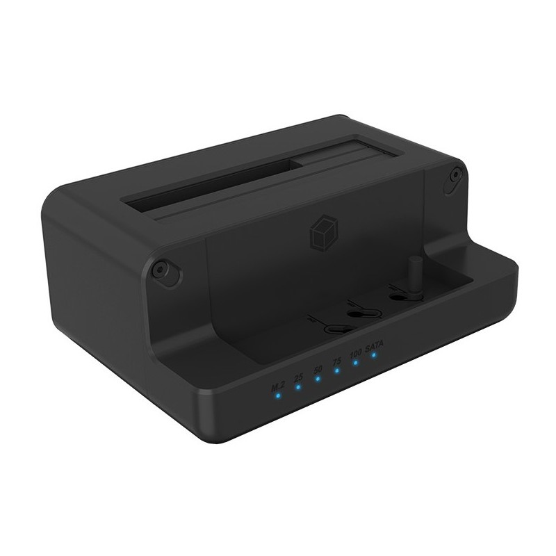 ICY BOX Cloner and Docking Station for M.2 NVMe SSD and 2.5/3.5" SATA HDD/SSD - IB-2914MSCL-C31 - Black Aluminum, USB-C