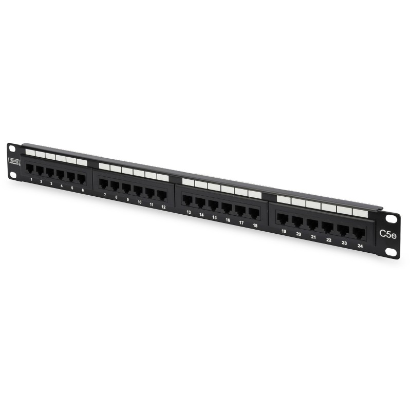 Buy DIGITUS Patch Panel 1HE 24-Port Cat5e Unshielded Black - (Color: Black) in Cyprus, Nicosia, Limassol, Larnaka, Pafos