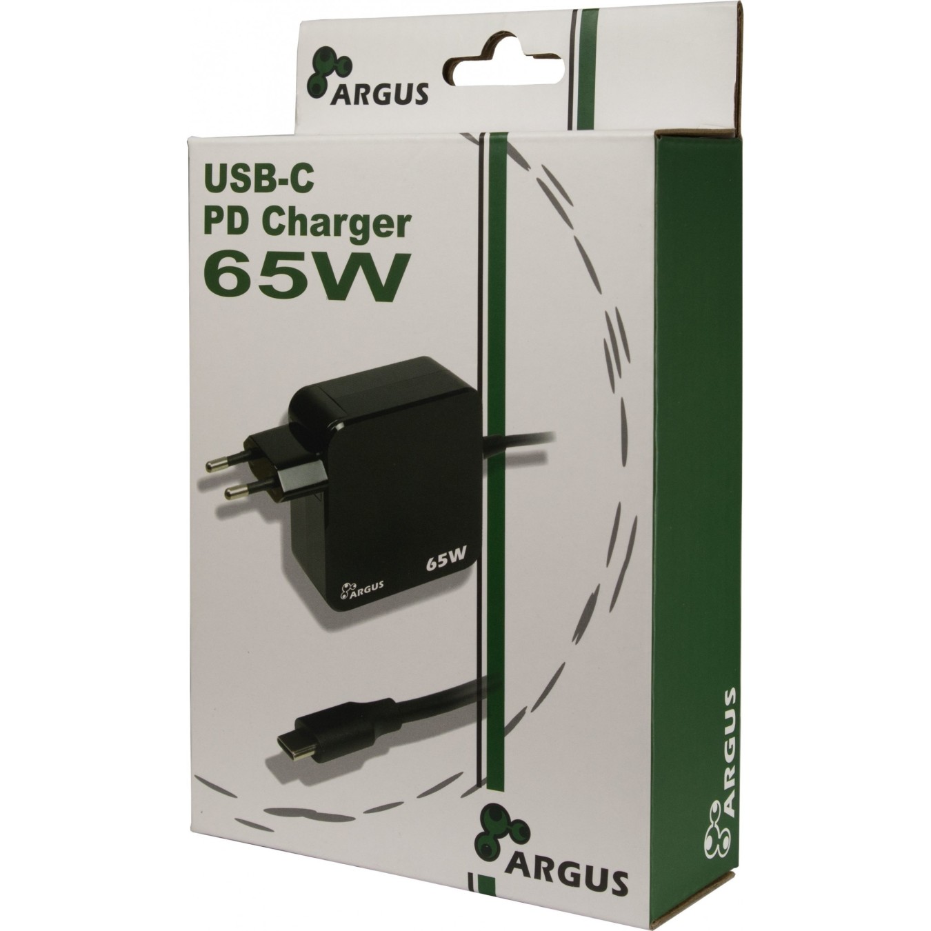 Charger USB-C 65W Black INTER-TECH - PD-2065 - (Color: Black) — Buy in Cyprus with Fast Delivery