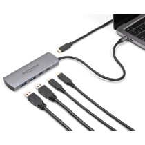 DELOCK USB 10 Gbps 2-Port USB-A + 2-Port USB-C Hub with USB-C input and external power — Buy in Cyprus with Fast Delivery