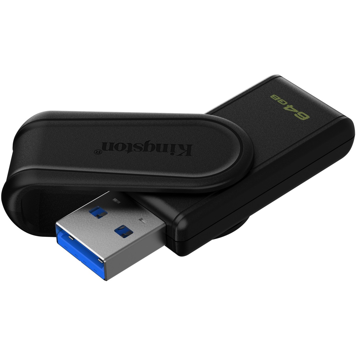 Kingston DataTraveler Exodia S 64GB USB 3.2 Gen1 - Exodia S - Black, 64GB, USB3.2 Gen1, USB Type-A, Swivel