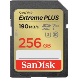 Buy CARD EXTREME PLUS 256GB XC MEMORY - SDSDXW2-256G-GNCIN - Black/Gold SDXC U3 V30 in Cyprus, Nicosia, Limassol, Larnaka, Pafos