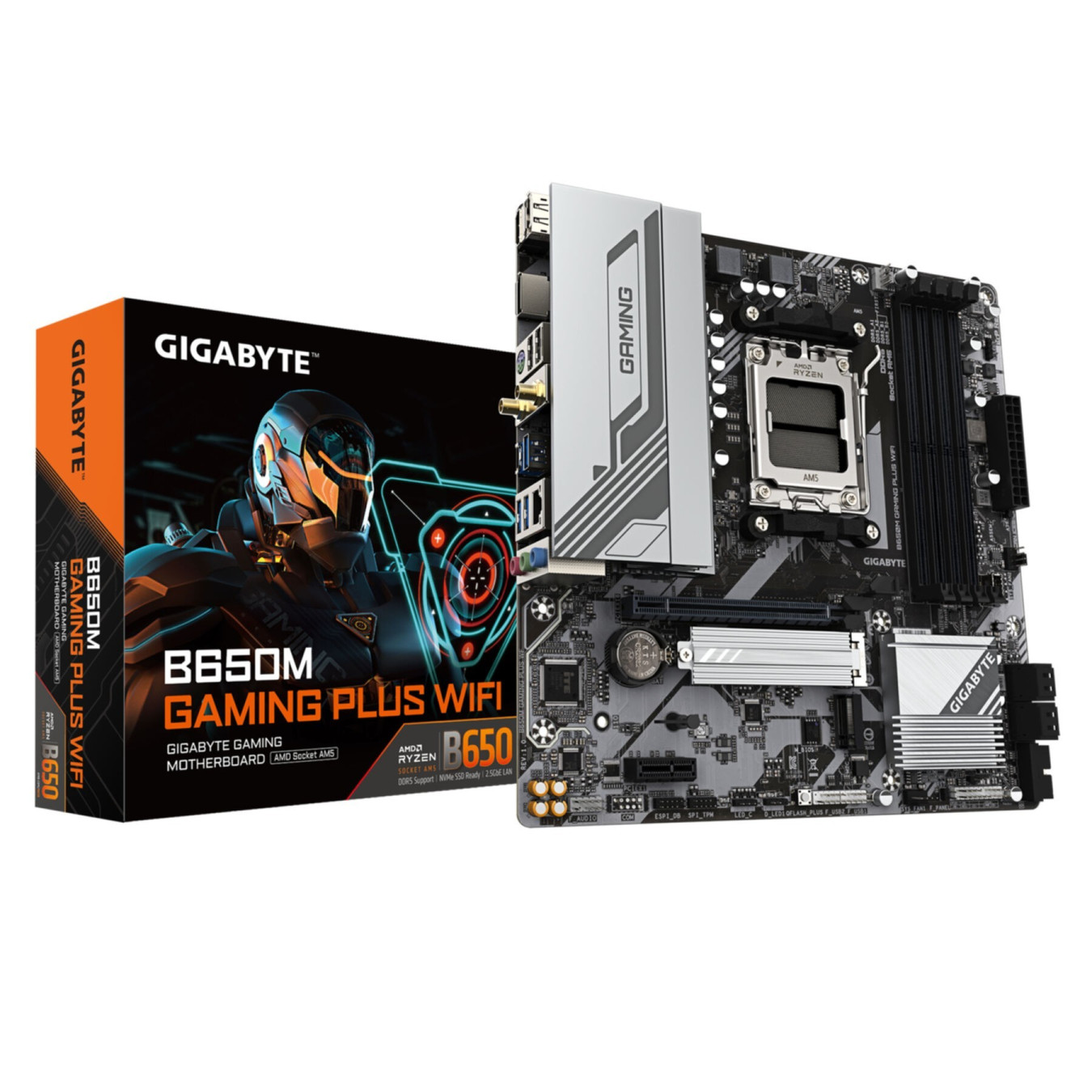 GIGABYTE GA-B650M GAMING PLUS WF - AM5 Micro-ATX DDR5 Motherboard, 4x DIMM, 256GB Max — Buy in Cyprus with Fast Delivery