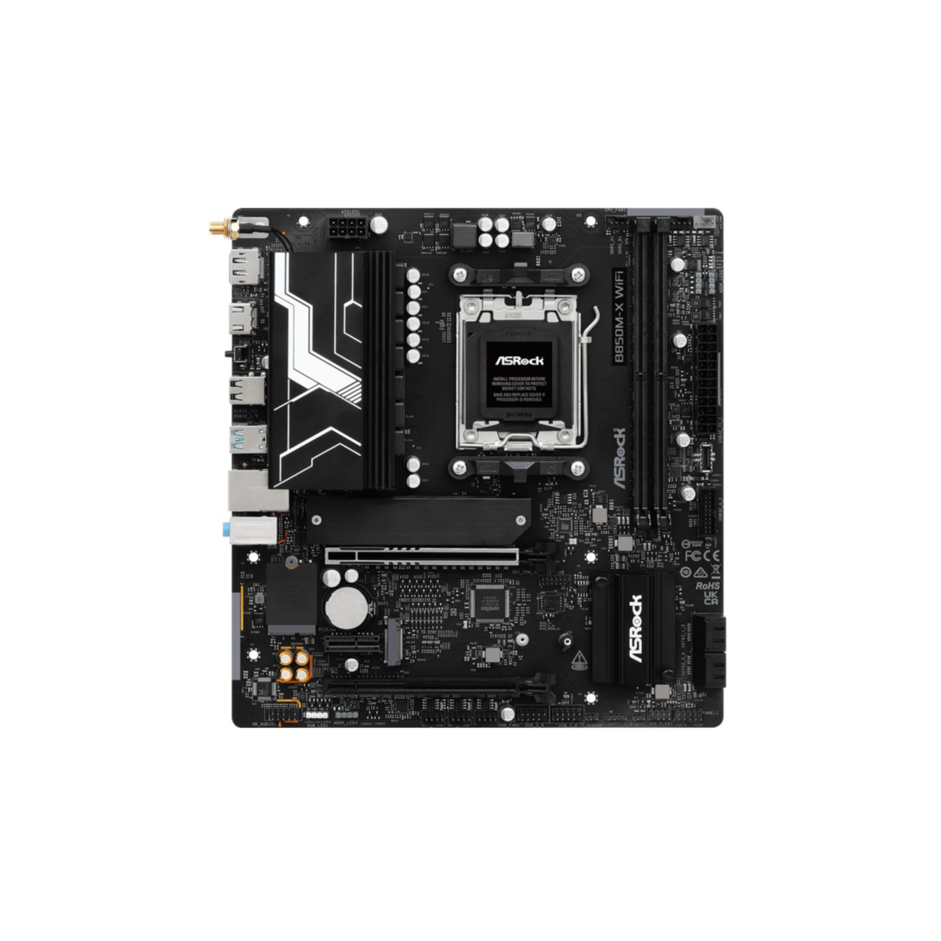 ASRock B850M-X WiFi R2.0 - AM5 Micro-ATX Motherboard, AMD B850, up to 128GB RAM — Buy in Cyprus with Fast Delivery