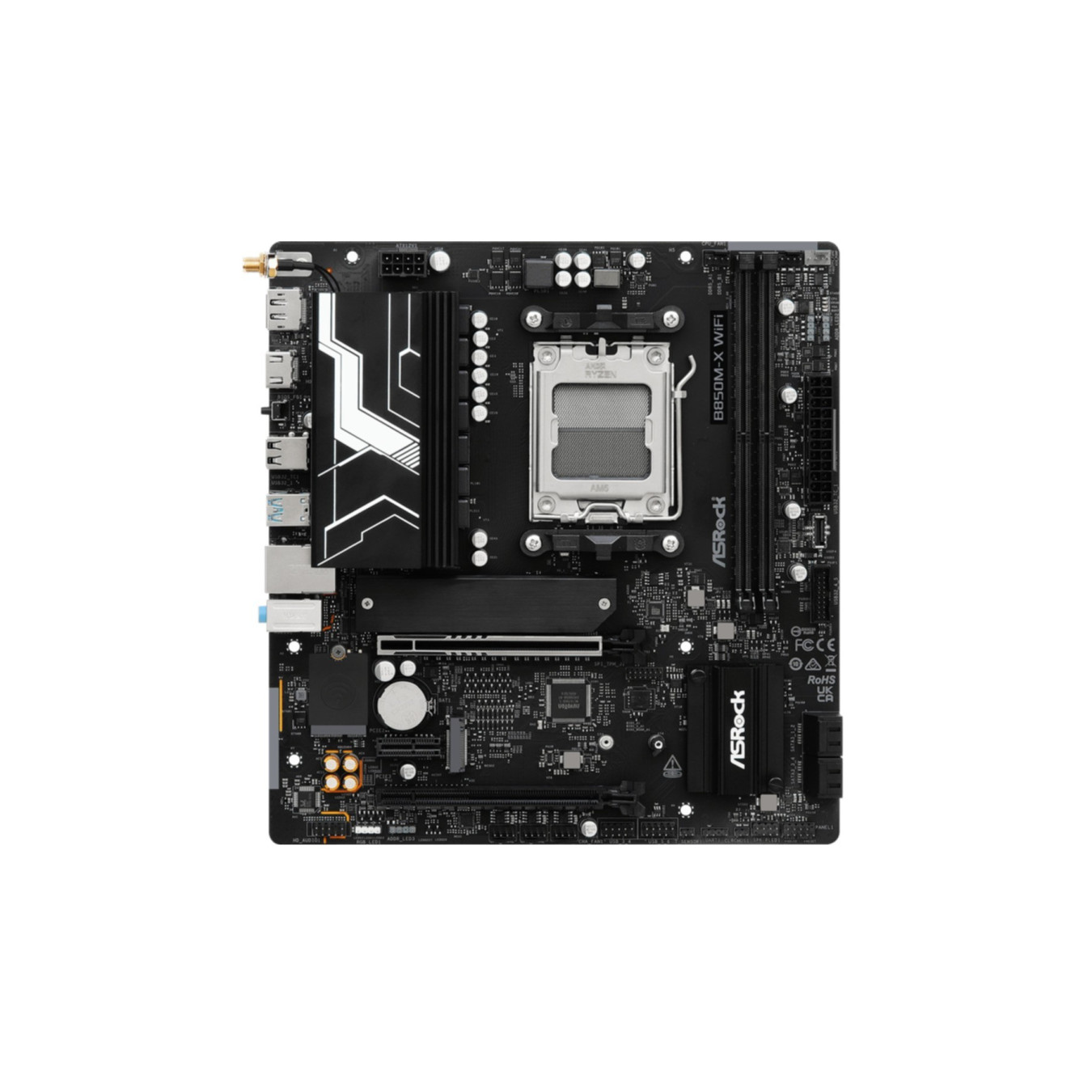 ASRock B850M-X WiFi R2.0 - AM5 Micro-ATX Motherboard, AMD B850, up to 128GB RAM — Buy in Cyprus with Fast Delivery