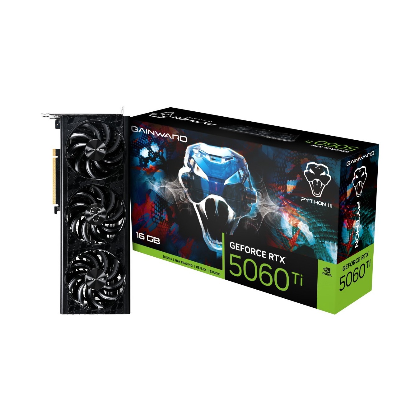 RTX 5060 Ti 16GB Gainward Phyton III OC GDDR7 3 Fan - Box — Buy in Cyprus with Fast Delivery
