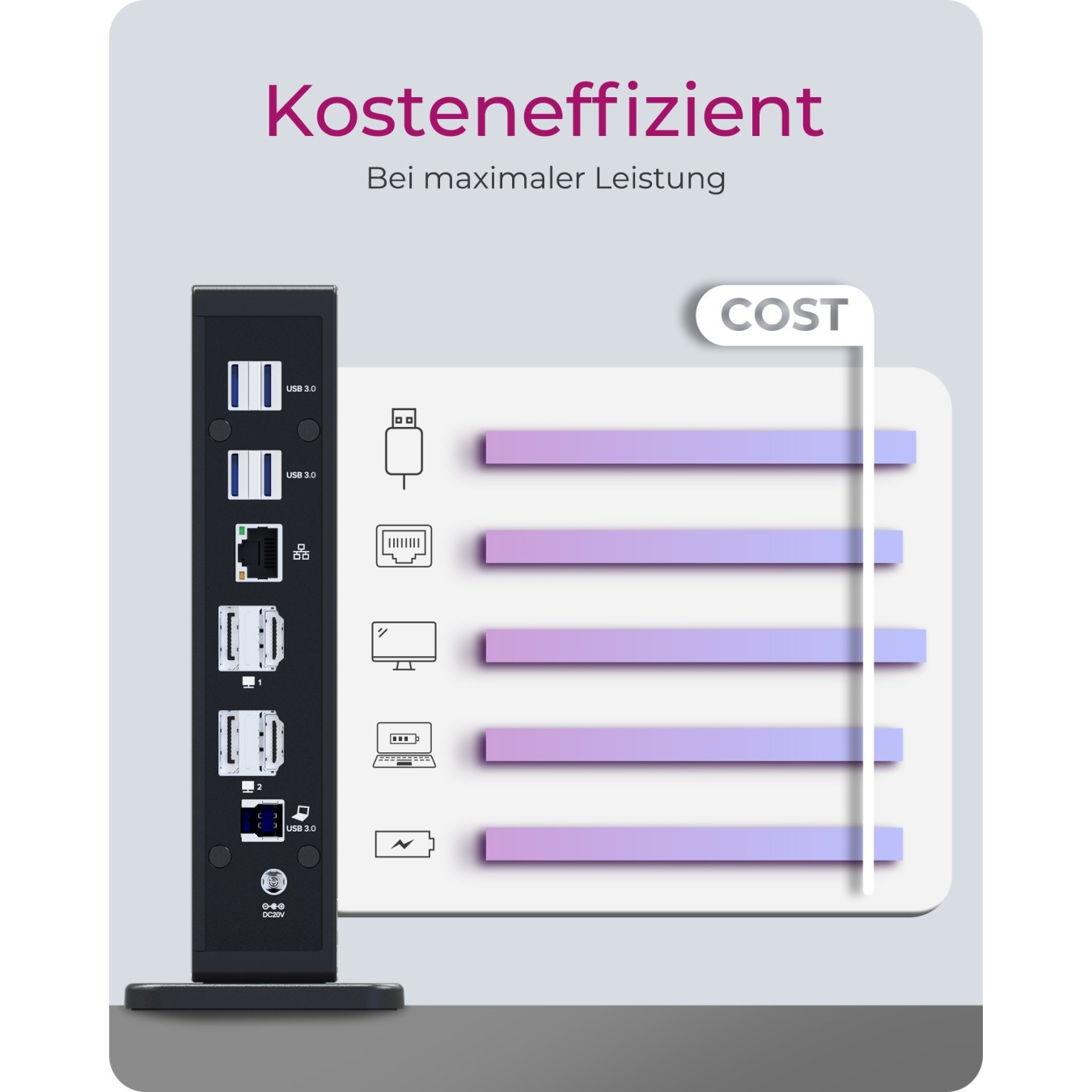 ICY BOX Dockingstation Notebook - IB-DK2252AC — Buy in Cyprus with Fast Delivery