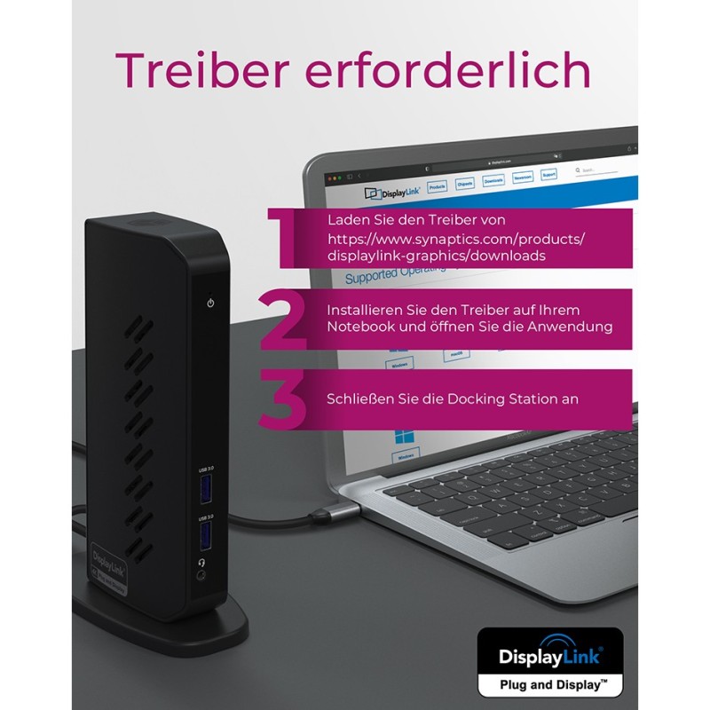 Buy ICY BOX Dockingstation Notebook - IB-DK2252AC in Cyprus, Nicosia, Limassol, Larnaka, Pafos