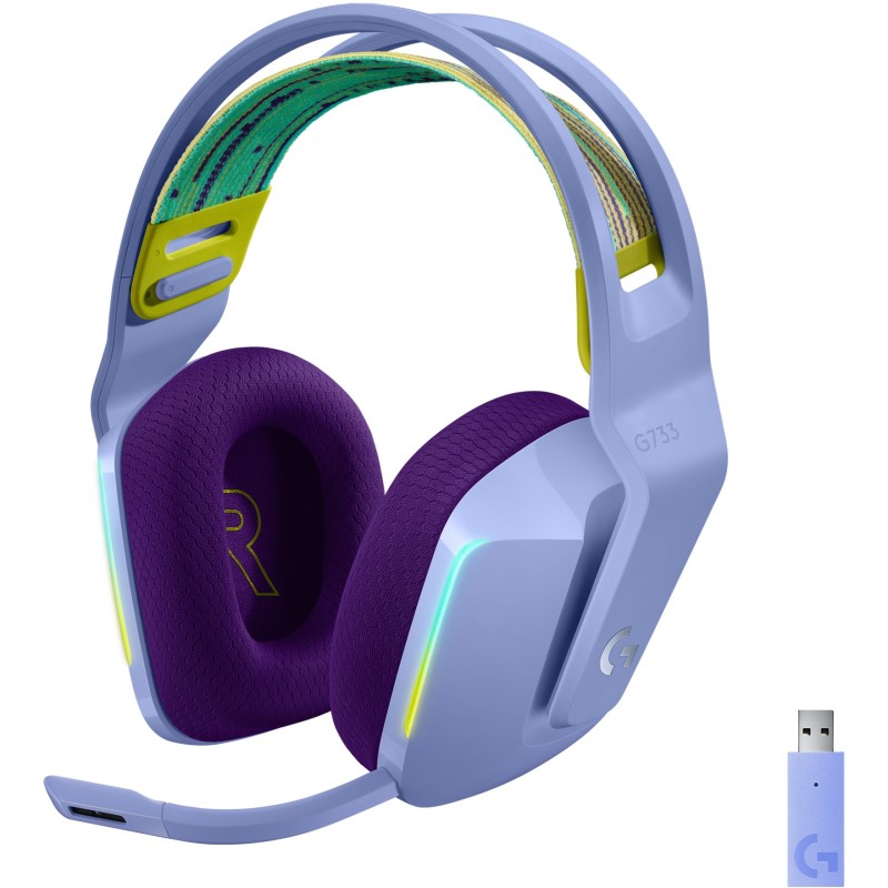Buy Logitech Headset G733 - G733 - Lilac Wireless Gaming Headset, 2.4 GHz, DTS H... in Cyprus, Nicosia, Limassol, Larnaka, Pafos