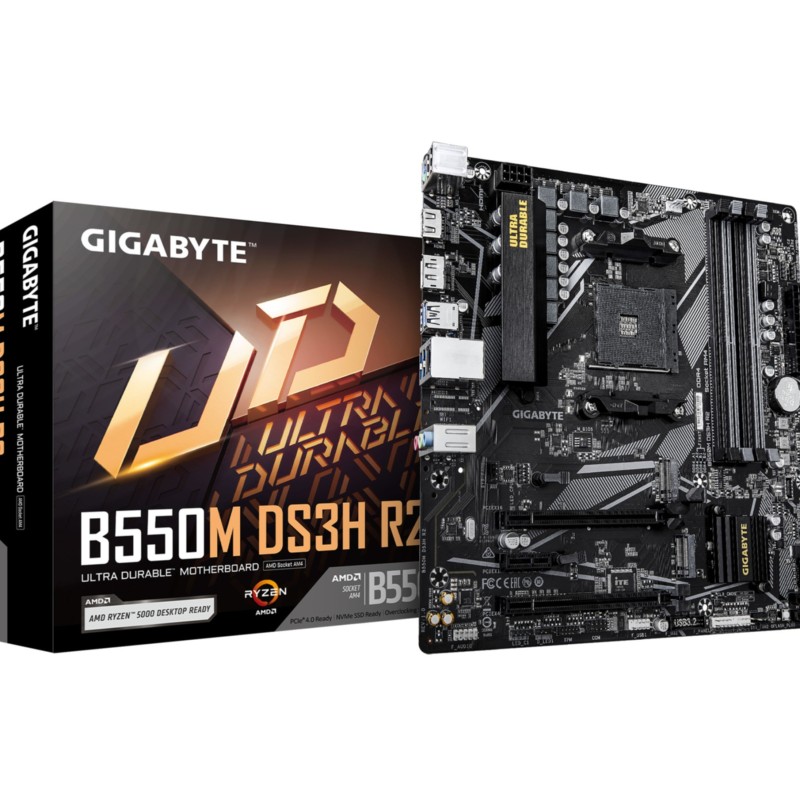 Buy GIGABYTE GA-B550M-DS3H R2.0 - B550 Micro-ATX AM4 Motherboard, DDR4, 4 DIMM, ... in Cyprus, Nicosia, Limassol, Larnaka, Pafos