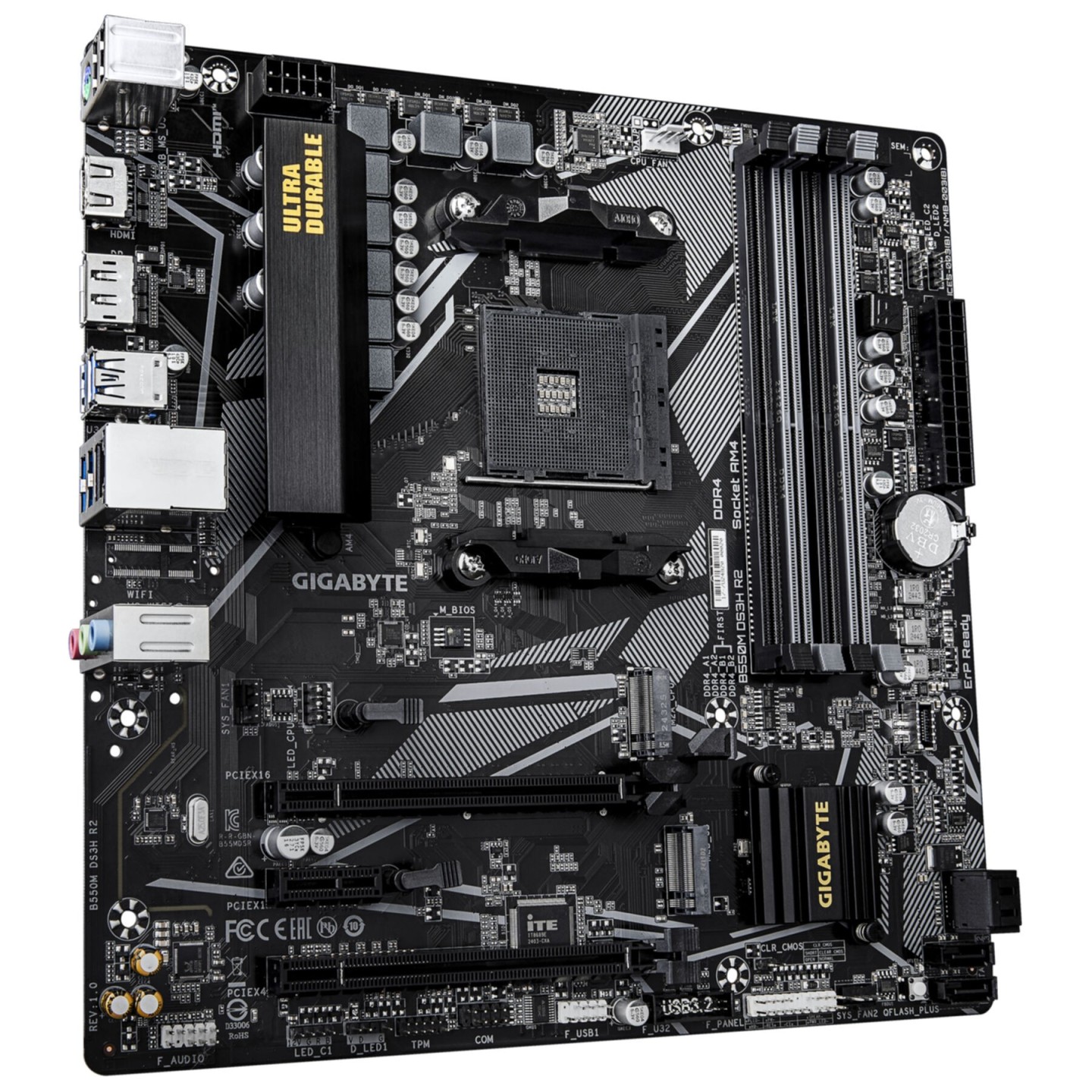 GIGABYTE B550M-DS3H R2.0 B550 Micro-ATX AM4 DDR4 Motherboard (Boxed) — Buy in Cyprus with Fast Delivery