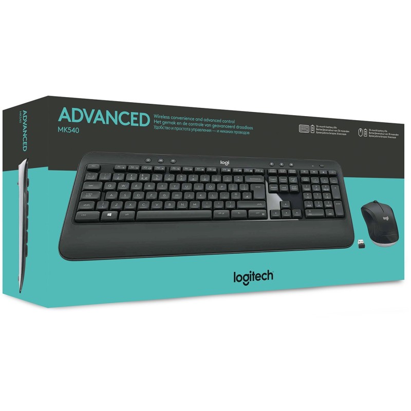 Buy Logitech MK540 - MK540 - RF Wireless AZERTY Belgium Black/White in Cyprus, Nicosia, Limassol, Larnaka, Pafos