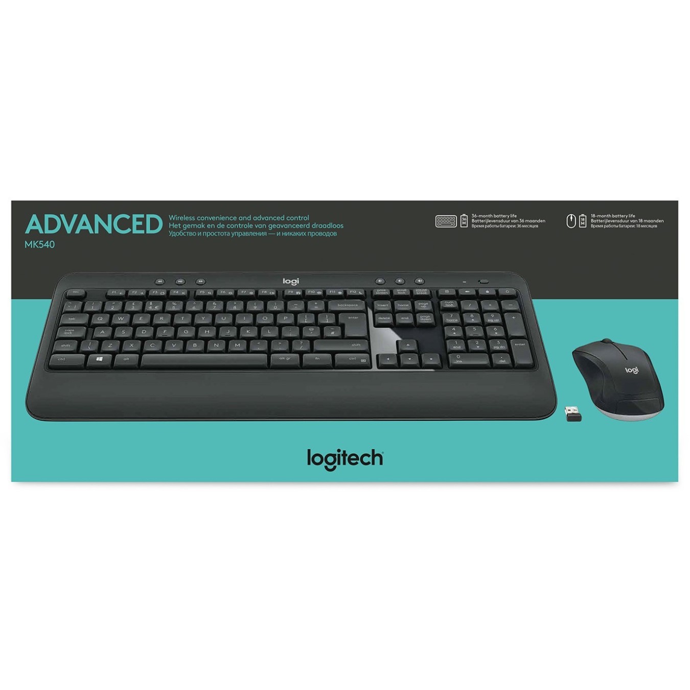 Logitech MK540 - MK540 - RF Wireless AZERTY Belgium Black/White — Buy in Cyprus with Fast Delivery