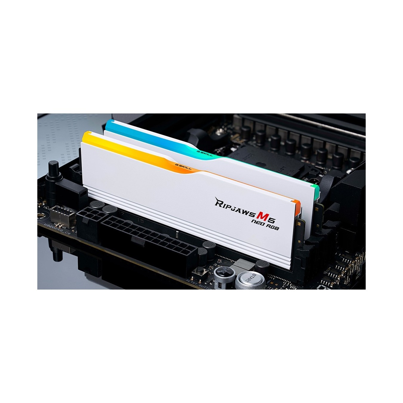 64 GB G.Skill DIMM 6000 (2x 32 GB) Dual-Kit - F5-6000J2836G32GX2-RM5NRW - Multicolour RGB, DDR5-6000, CL28, AMD EXPO