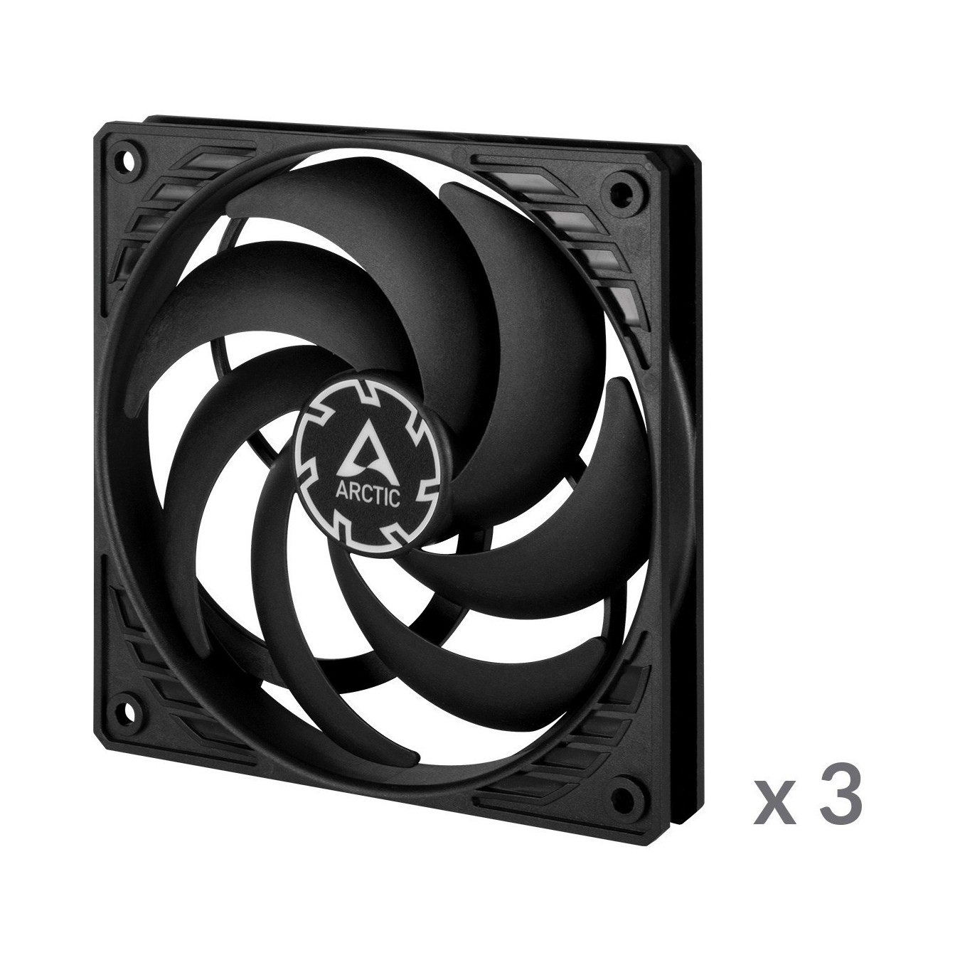 K ARCTIC Kühler P12 SLIM PWM PST 3pcs Value Pack - P12 SLIM PWM PST - 120mm slim fans, 3x PWM