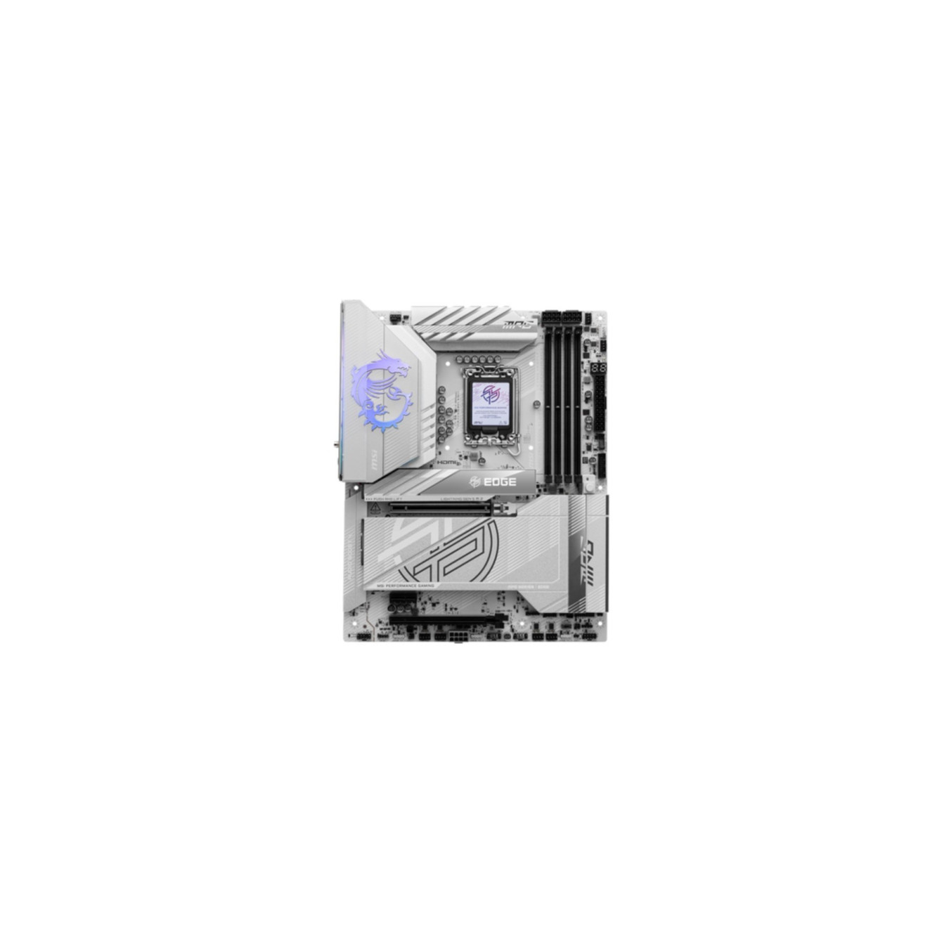 MSI MPG Z890 EDGE TI WIFI - LGA1851 - Silver-White ATX, Wi‑Fi 7, 5G LAN, Thunderbolt 4, PCIe 5.0, 256GB RAM Support