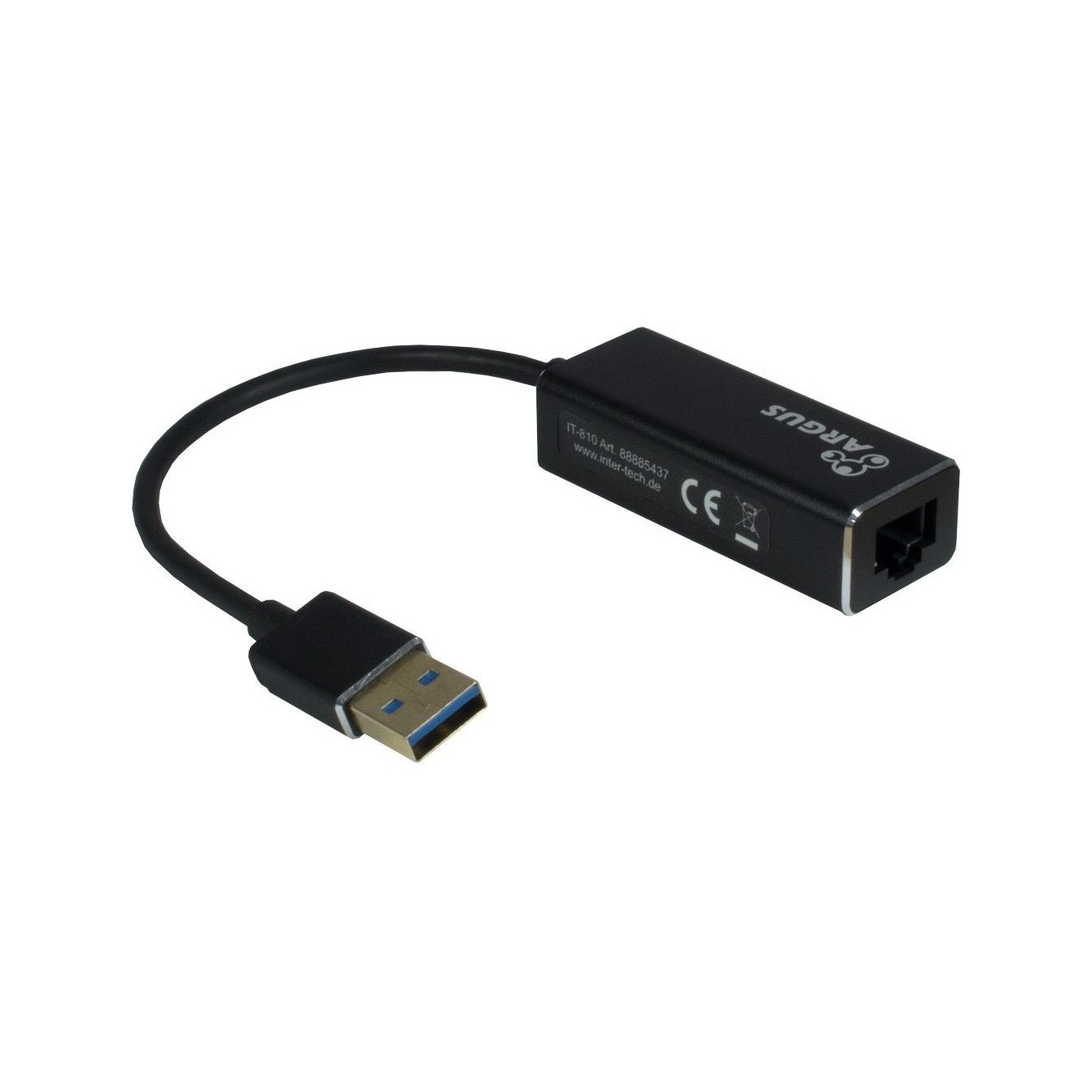 Adapter USB 3.0 to RJ45 Gigabit LAN - IT-810 - (Black) — Buy in Cyprus with Fast Delivery