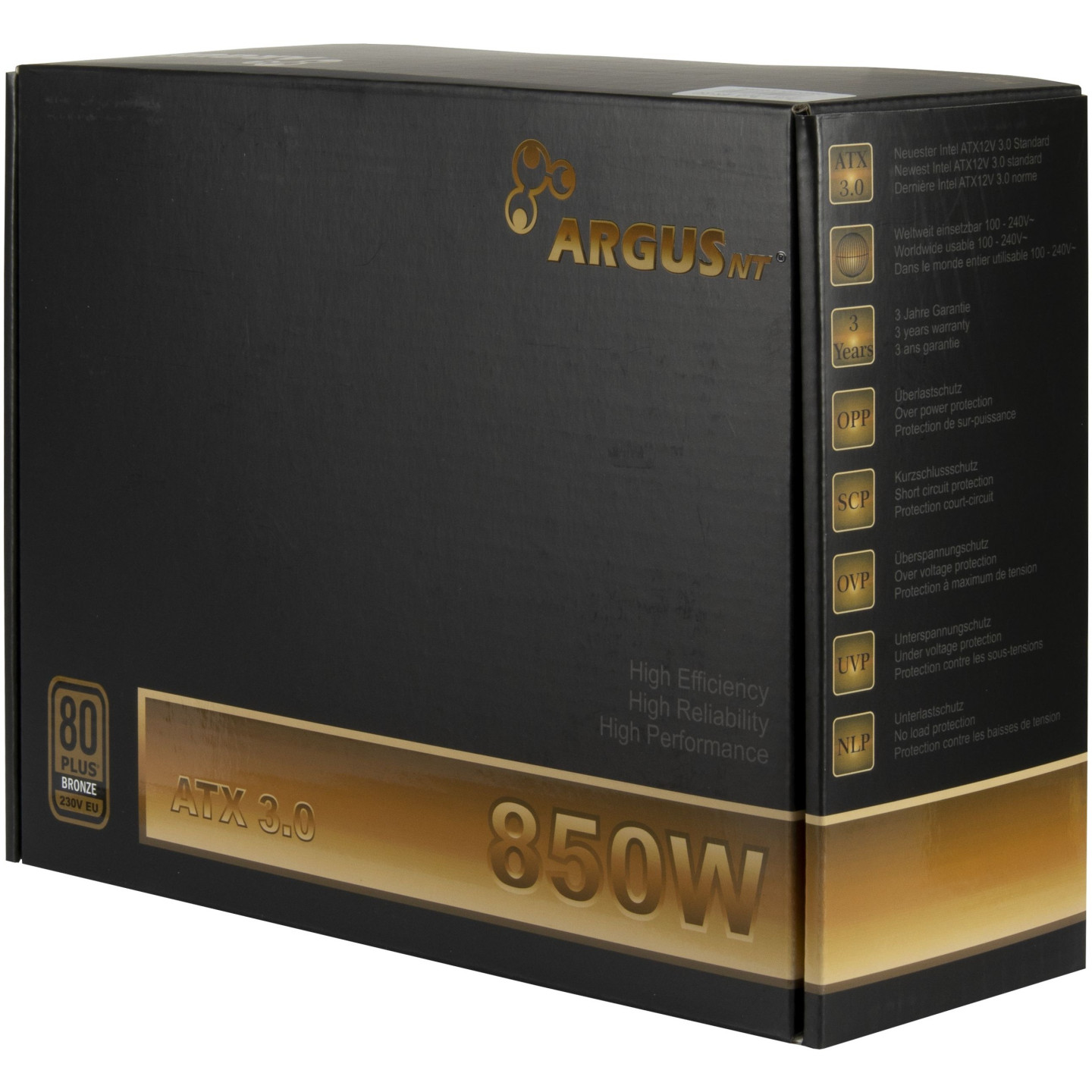 Inter-Tech Argus BPS-850 850W 80 Plus Bronze ATX 3.1 PSU (Boxed) — Buy in Cyprus with Fast Delivery