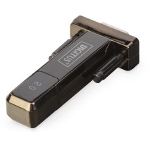 DIGITUS Adapter USB2.0 A - to seriell D-Sub9 St St + 0.8m Kab retail - Black — Buy in Cyprus with Fast Delivery