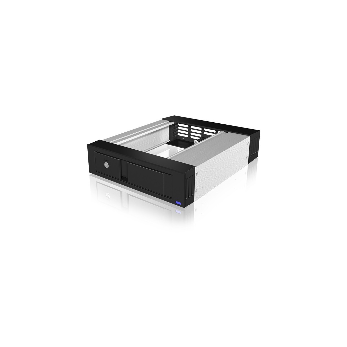 ICY BOX IB-158SK-B Carrier Panel 5.25 to 3.5 SATA/SAS, Trayless EasySwap, Black Aluminium — Buy in Cyprus with Fast Delivery