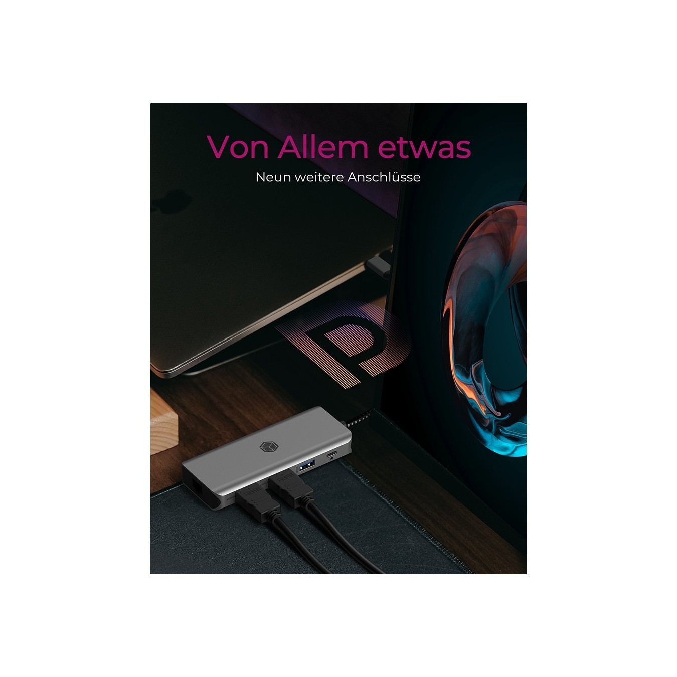 ICY BOX IB-DK4012-CPD USB-C 9-in-1 100W PD Docking Station — Armenius Store Cyprus