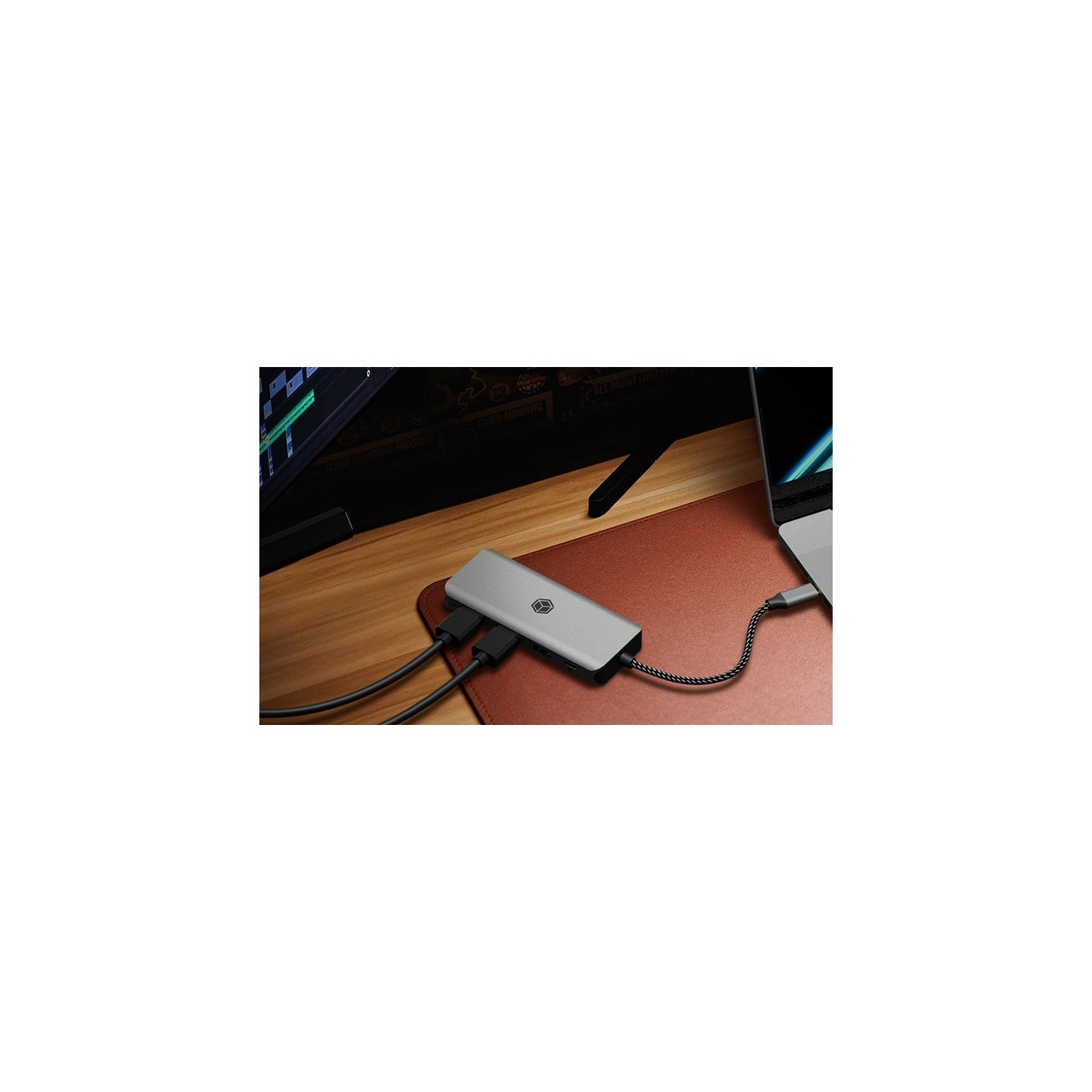 ICY BOX IB-DK4012-CPD USB-C 9-in-1 PD 100W Docking Station - IB-DK4012-CPD - Anthracite/Black