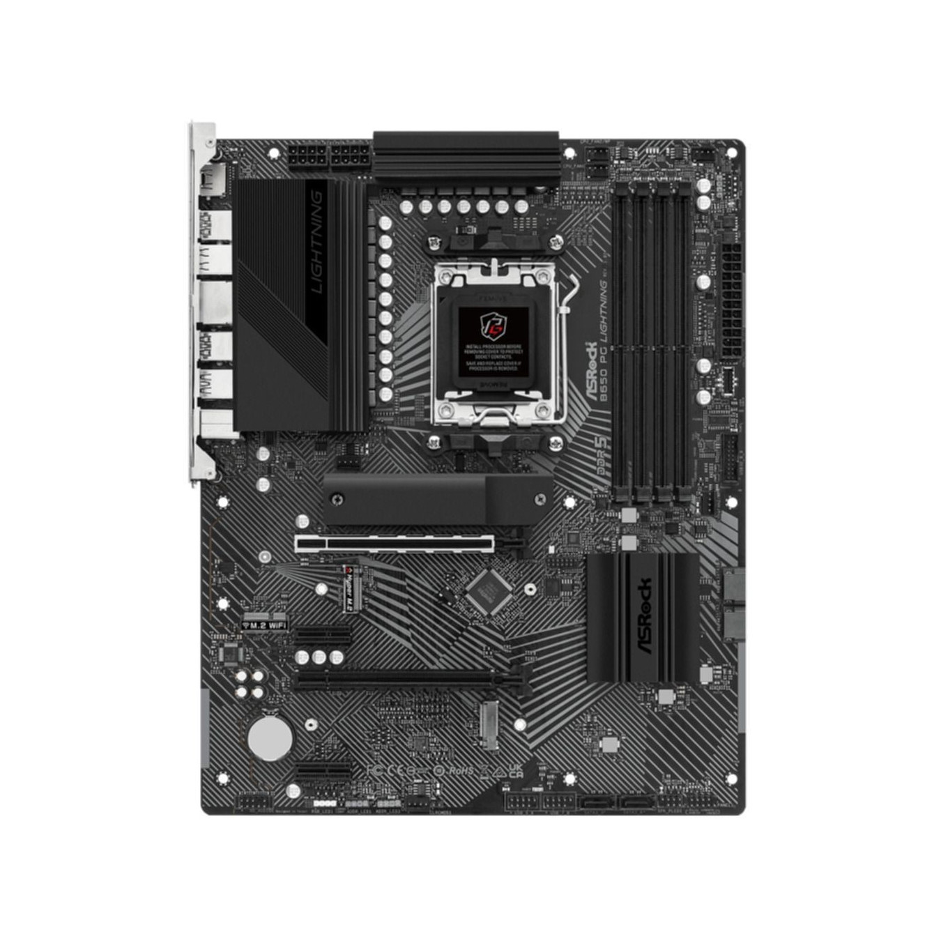 ASRock B650 Phantom Gaming Lightning - AM5 ATX Motherboard - DDR5, 128GB Max, PCIe 5.0, Wi-Fi 6E, 2.5Gb LAN