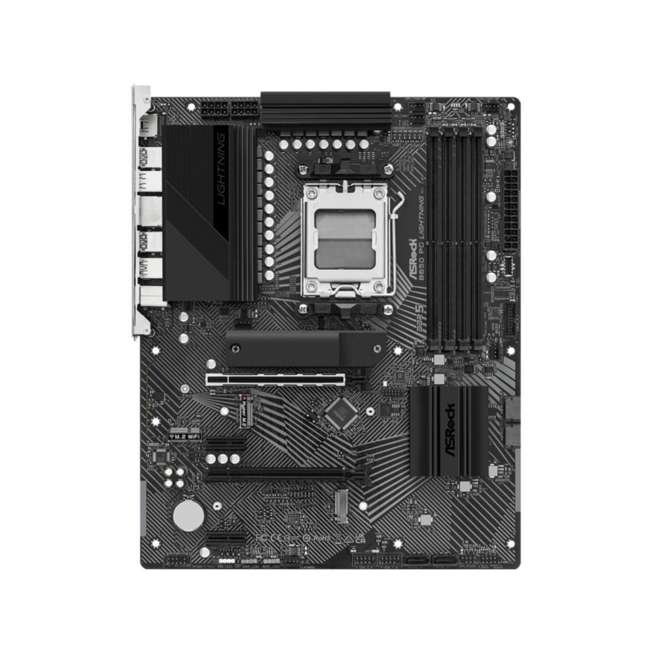 ASRock B650 Phantom Gaming Lightning - AM5 ATX Motherboard - DDR5, 128GB Max, PCIe 5.0, Wi-Fi 6E, 2.5Gb LAN
