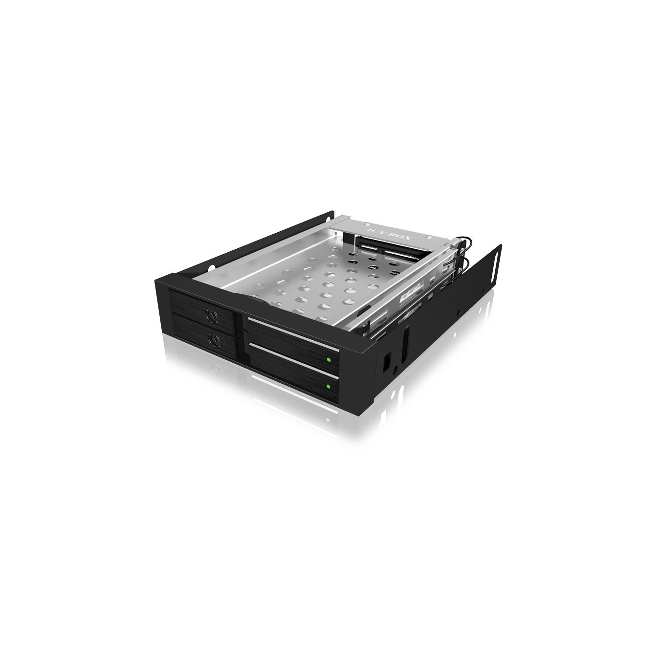 Trayless drive frame - 2x SATA 2.5'' to 2x SATA host for 3.5'' bays - ICY BOX — Buy in Cyprus with Fast Delivery