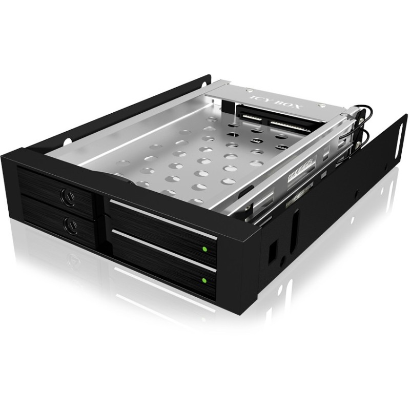 Buy Trayless drive frame - 2x SATA 2.5'' to 2x SATA host for 3.5'' bays - ICY BOX in Cyprus, Nicosia, Limassol, Larnaka, Pafos
