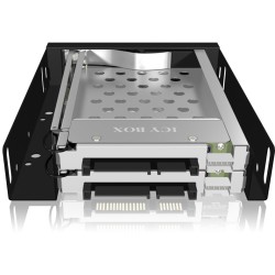 Buy Trayless drive frame - 2x SATA 2.5'' to 2x SATA host for 3.5'' bays - ICY BOX in Cyprus, Nicosia, Limassol, Larnaka, Pafos