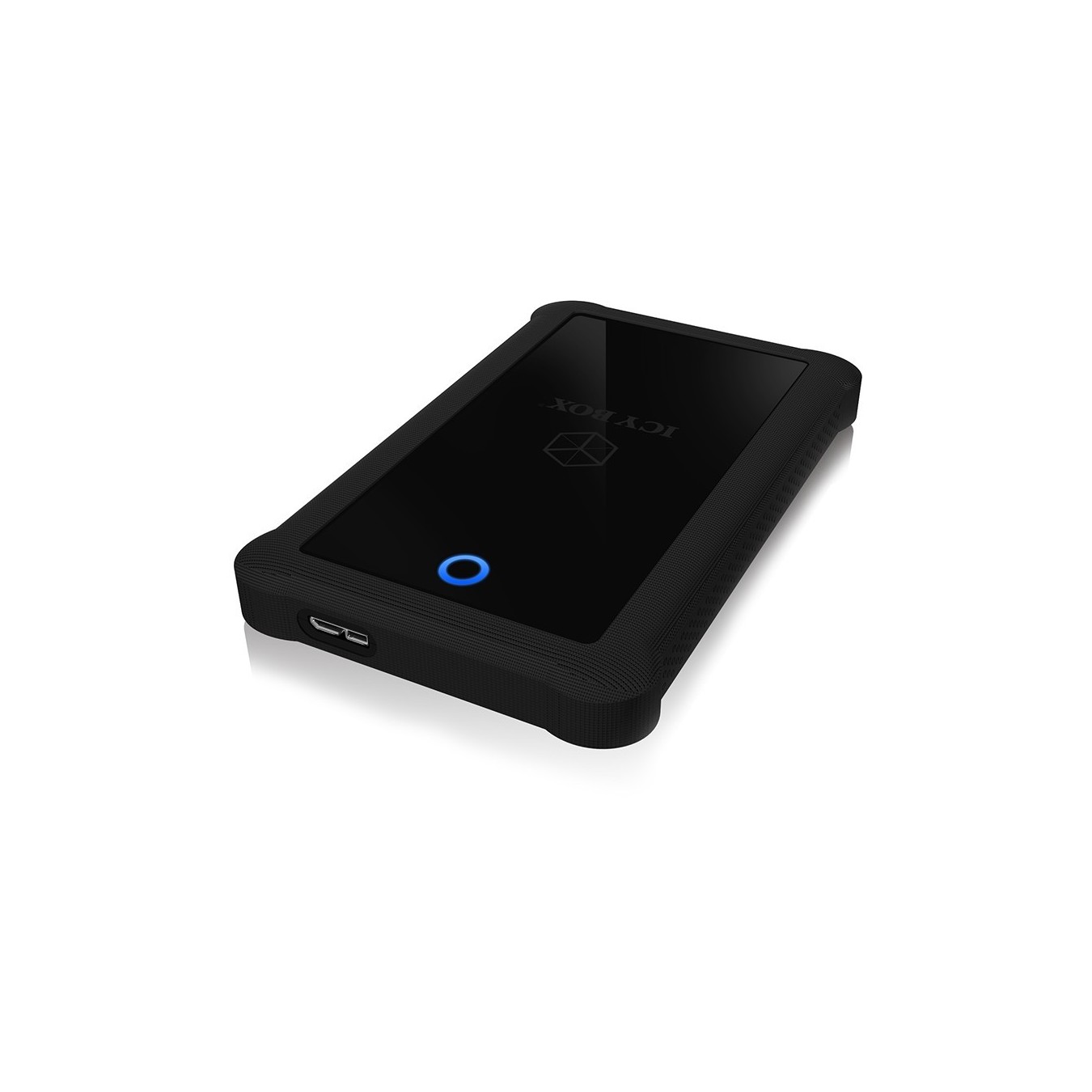 ICY BOX External USB-A 3.0 Enclosure for 2.5" SATA HDD/SSD - IB-233U3-B - Silicone protective sleeve