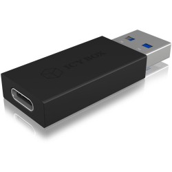Adapter ICY BOX USB-A to USB-C Black (M) - IB-CB015 - Black, USB-C 3.1 Gen 2 to USB-A 3.1 Gen 2, 10 Gbit/s