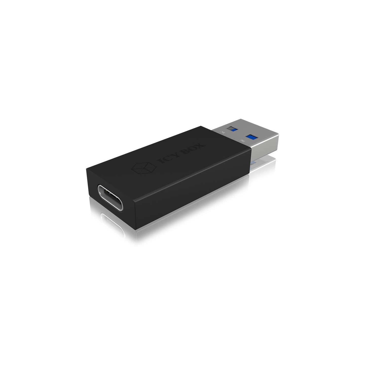 Adapter ICY BOX USB-A to USB-C Black (M) - IB-CB015 - Black, USB-C 3.1 Gen 2 to USB-A 3.1 Gen 2, 10 Gbit/s