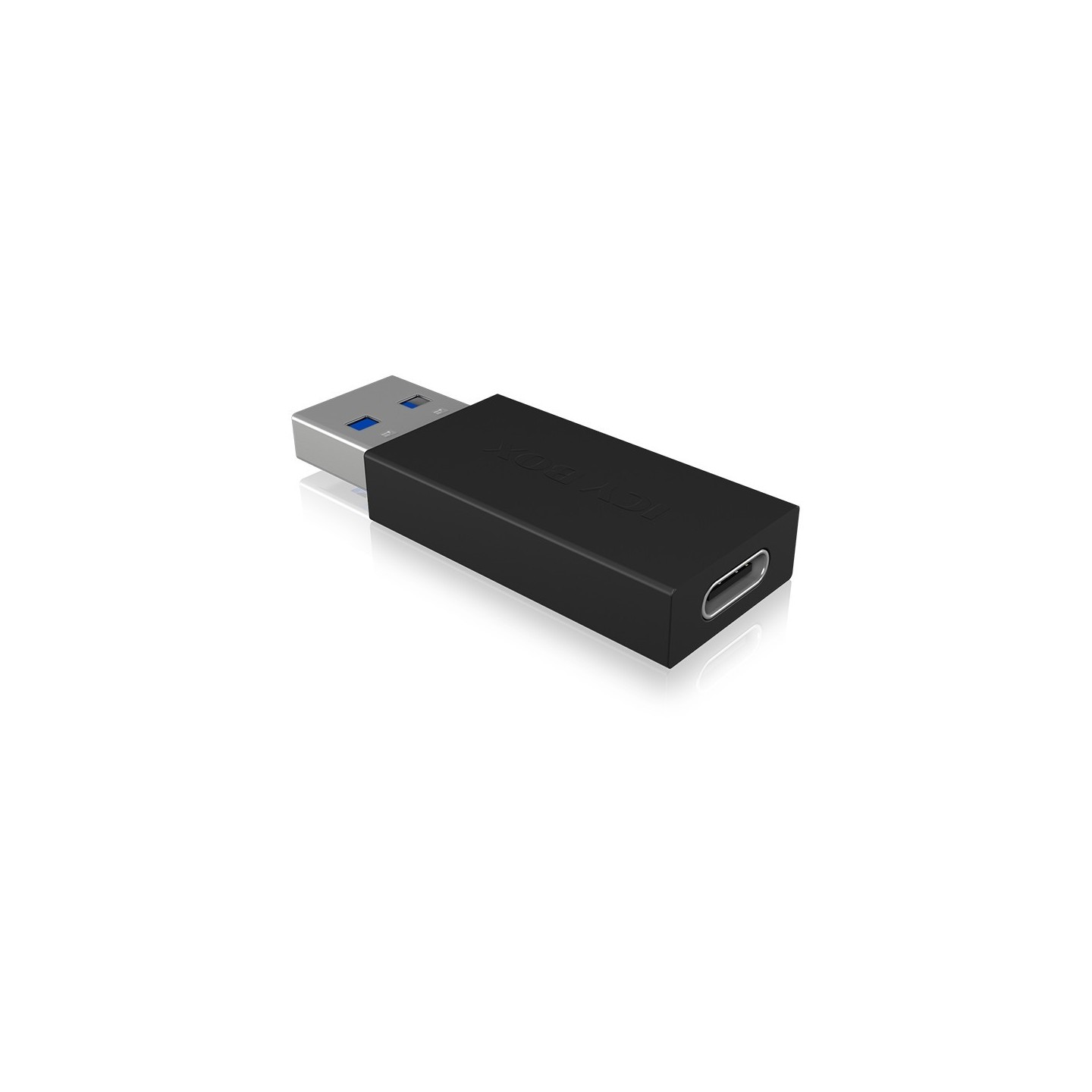 Adapter ICY BOX USB-A to USB-C Black (M) - IB-CB015 - Black, USB-C 3.1 Gen 2 to USB-A 3.1 Gen 2, 10 Gbit/s