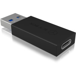 Adapter ICY BOX USB-A to USB-C Black (M) - IB-CB015 - Black, USB-C 3.1 Gen 2 to USB-A 3.1 Gen 2, 10 Gbit/s