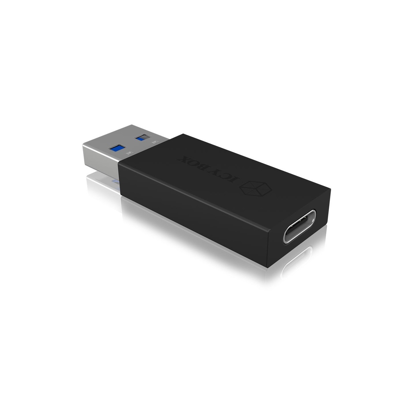 Adapter ICY BOX USB-A to USB-C Black (M) - IB-CB015 - Black, USB-C 3.1 Gen 2 to USB-A 3.1 Gen 2, 10 Gbit/s