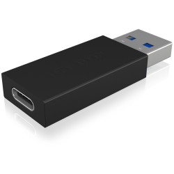 Adapter ICY BOX USB-A to USB-C Black (M) - IB-CB015 - Black, USB-C 3.1 Gen 2 to USB-A 3.1 Gen 2, 10 Gbit/s