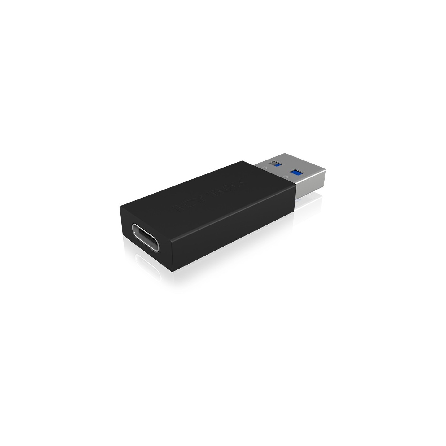 Adapter ICY BOX USB-A to USB-C Black (M) - IB-CB015 - Black, USB-C 3.1 Gen 2 to USB-A 3.1 Gen 2, 10 Gbit/s